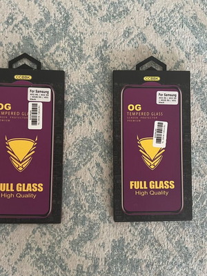 Tempered glass screen protectors for Samsung A52 4G-5G, A52S, A51 black, set of 2