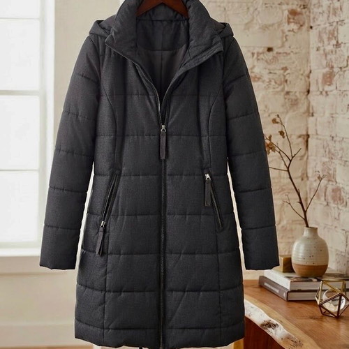 H&M black puffer coat, size M