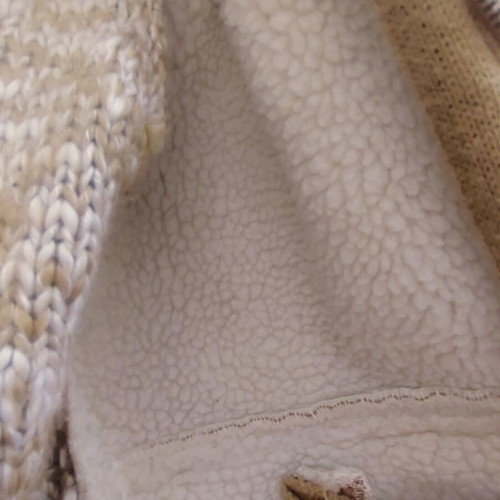 Bershka Beige Hooded Vest Size M Like New