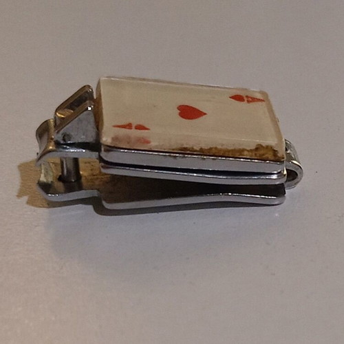 Mini Nail Clipper Keychain Used, Playing Card Shape