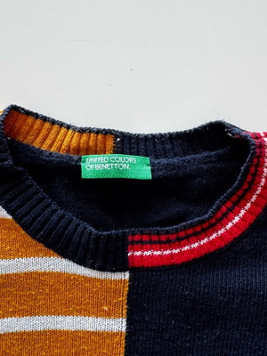 Παιδικό πουλόβερ Benetton μεταχειρισμένο για 6 ετών πολύχρωμο