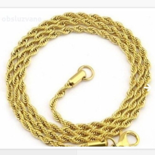 Twisted chain 3 mm new, gold color