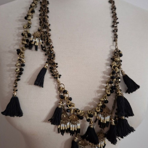 BSB Necklace with Beads and Tassels One Size like new