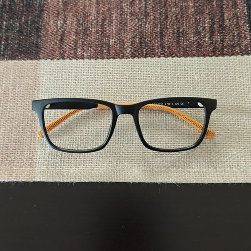 Children's glasses frame like new, black and orange