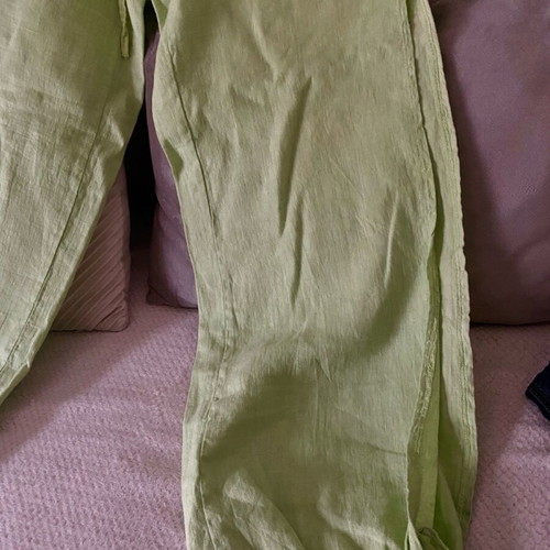 Boho pants used, size Large, elastic waist, comfortable and airy