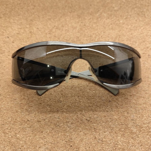 Salvatore Ferragamo Eyewear vintage futuristic wraparound like new full set