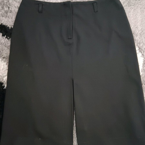 Black skirt knee-length with slit, like new