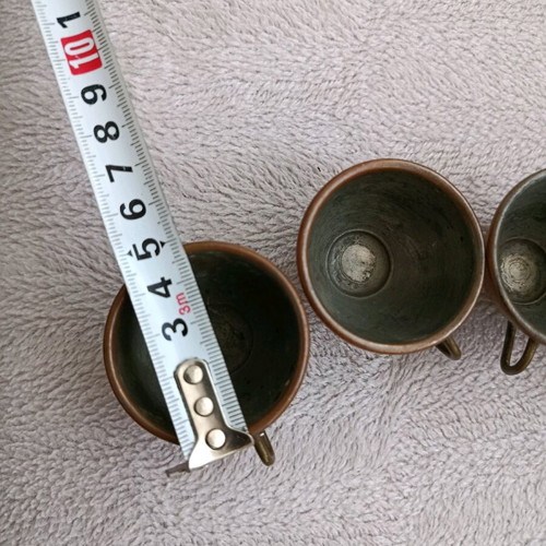 Small copper cups used, set of 5
