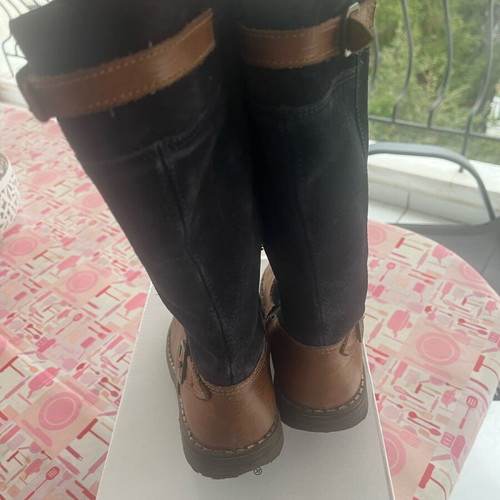 Lapin house kids boots used, leather brown and blue size 29