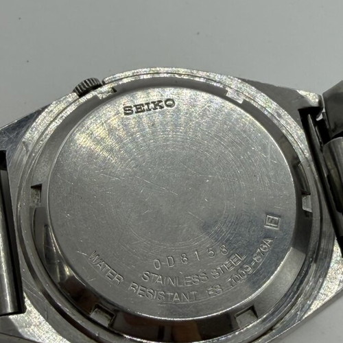Seiko 5 Automatic 7009-876A wristwatch, blue and silver