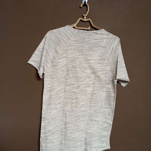 LCW Casual men's t-shirt with pocket, off-white melange, slim fit M/L