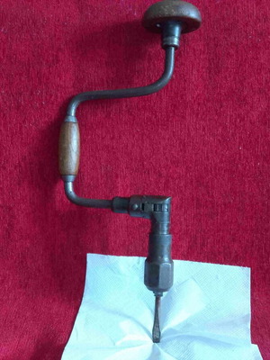 Vintage hand drill 1920-1940 used, collectible and rare
