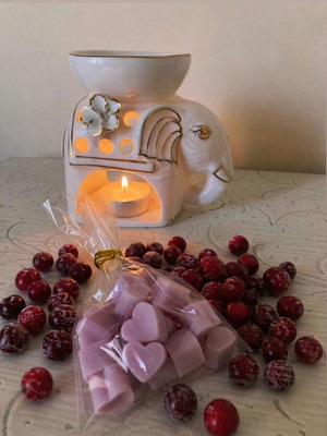 Wax melts with cranberry scent, new