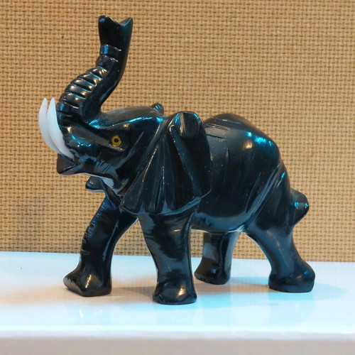 Onyx elephant figurine new, 9 cm, Cusco Peru