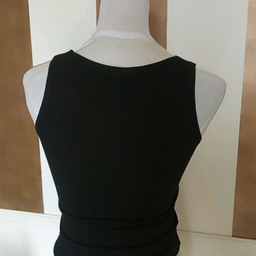 Y2K Black Sleeveless Tank Top With Greek Flag Sequin Like New
