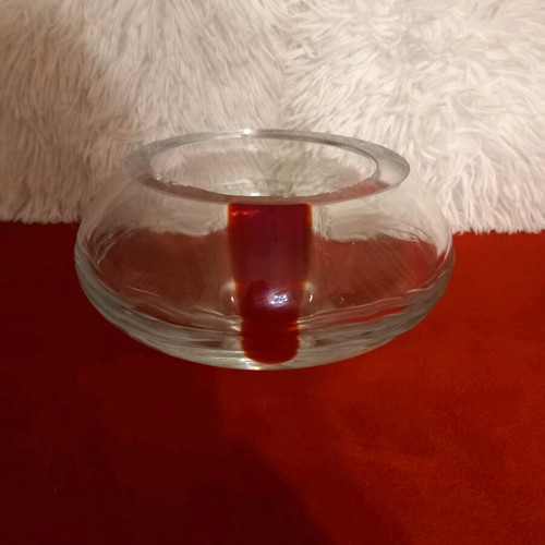 Vintage Krosno fondue bowl like new solid crystal