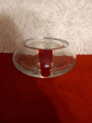 Vintage Krosno fondue bowl like new solid crystal
