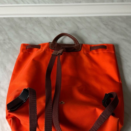 Longchamp Le Pliage small backpack orange like new