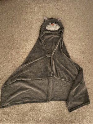 Disney Lucifer fleece blanket with hood like new