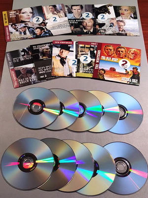 Dual Side DVD Collection of 10 Classic Western Movies like new, subtitles