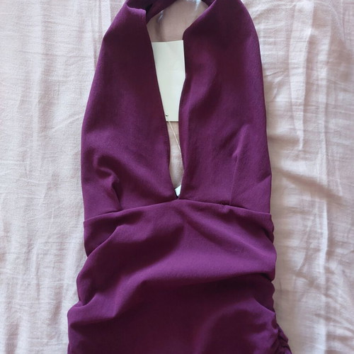 Halterneck top medium, purple, Zara