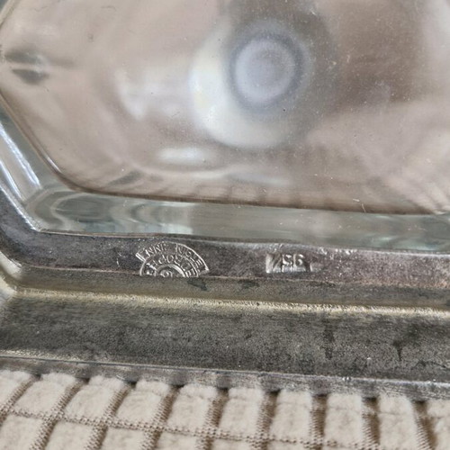 Brescia Peltre decanter new glass and pewter