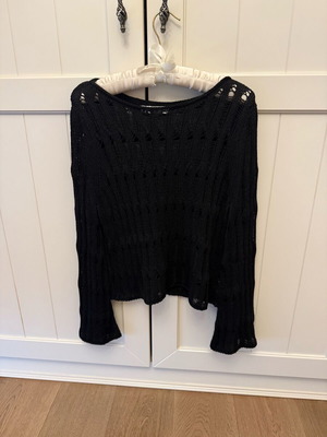 Zara Black Open-Knit Top Like New, Size S