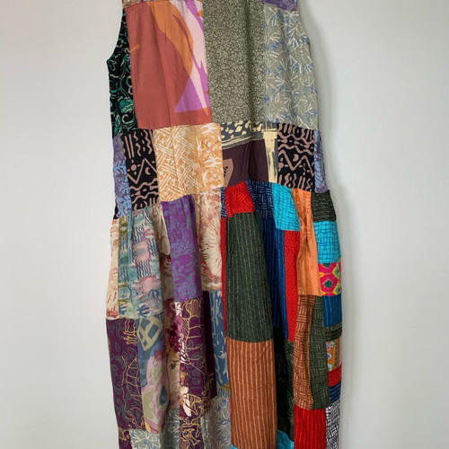 Vintage summer patchwork dress new one size