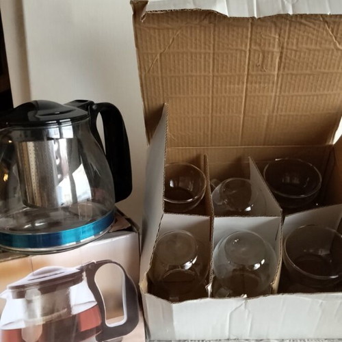 Tea set with Byzantine plate new, in its box