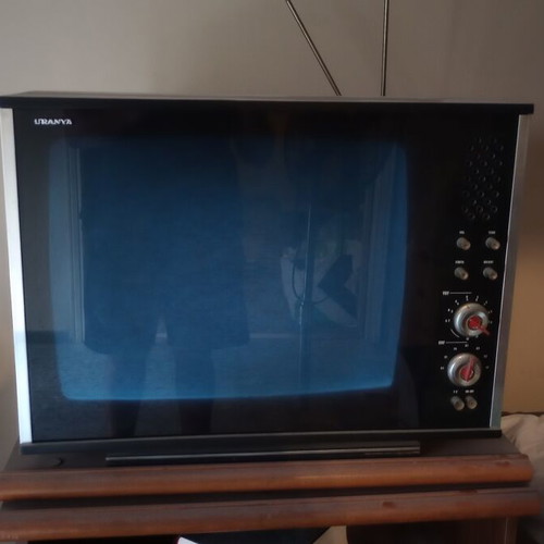 Uranya Vintage Black and White TV used, collectible