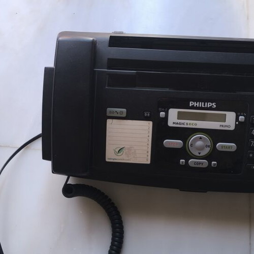 Philips fax phone used, fully functional, black wired