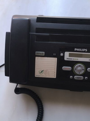 Philips fax phone used, fully functional, black wired
