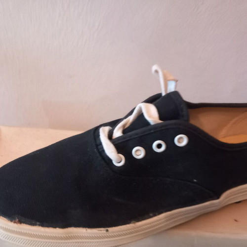 Blue canvas shoes size 36