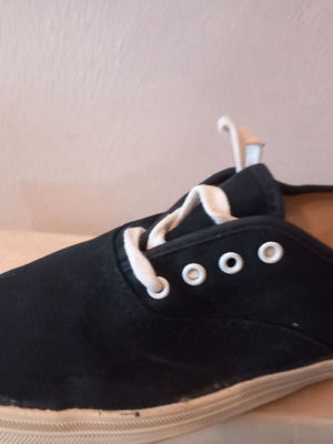 Blue canvas shoes size 36