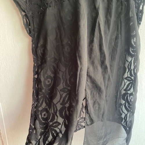 Lace blouse black like new, sexy elegant