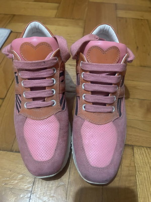 Hogan sneakers used, pink and orange, size 37