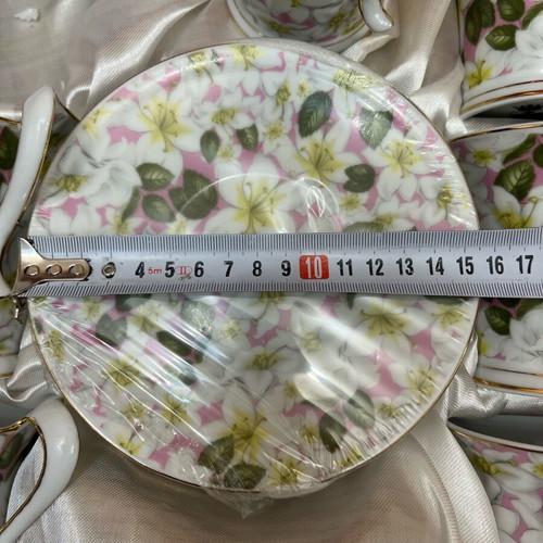 Limoges porcelain tea cup set 12 pieces new