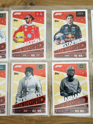 Topps F1 Turbo Attax 2026 Greats of the Grid complete set 8/8 like new