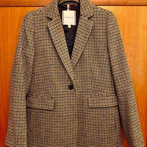 Tommy Hilfiger blazer like new, wool, size 34, brown and green