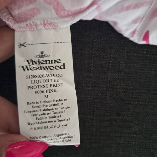 Anglomania Vivienne Westwood blouse used, white and fuchsia, size M