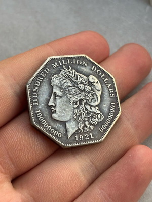 Νόμισμα Morgan 100.000.000 dollars polygon