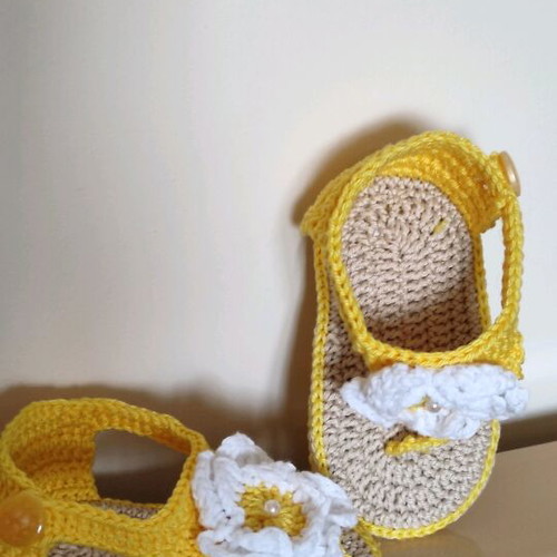Baby summer shoes new cotton yarn, size 11 cm