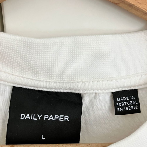 Daily Paper Pardali short-sleeve T-shirt like new, white multicolor, size L