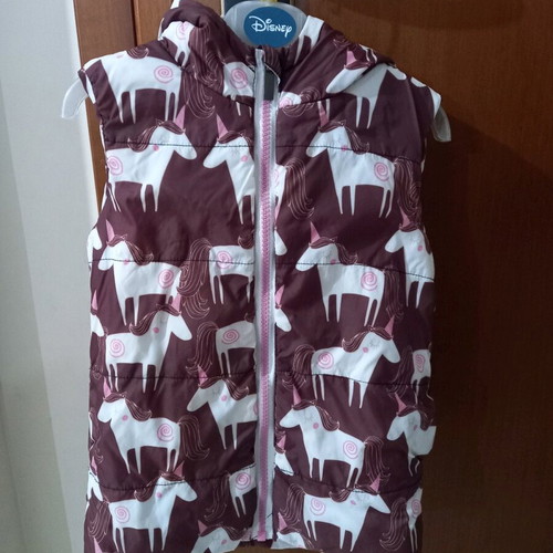 Miss Ebita sleeveless jacket No.4 like new with unicorn design, burgundy