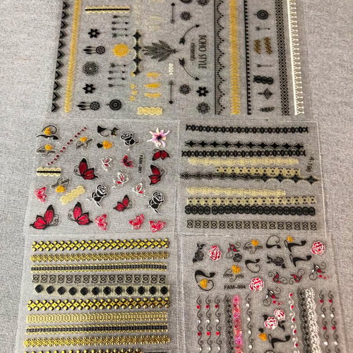 3D Nail Stickers new, pack of 5 pieces