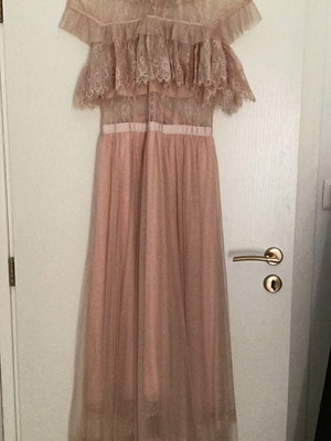 Zini dress size 40 like new with lace, pink