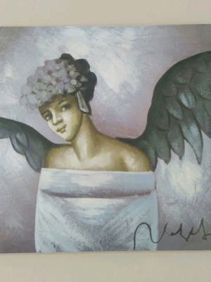 Angel painting in modern style like new