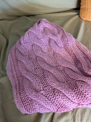 Infinity scarf used, pink