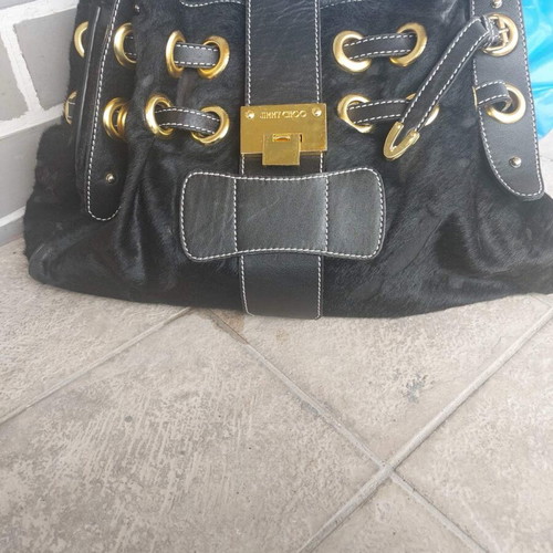 Jimmy Choo bag pony skin leather like new, black