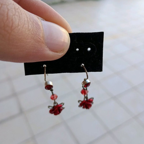 Rose earrings used
